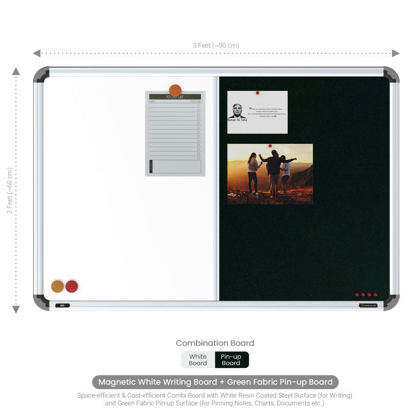 Iris 2-in-1 Combination Board 2x3 (P04) | White & Green