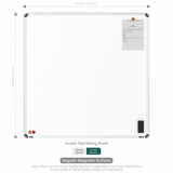 Iris Double Side Magnetic Writing Board 4x4 (P01) | MDF Core