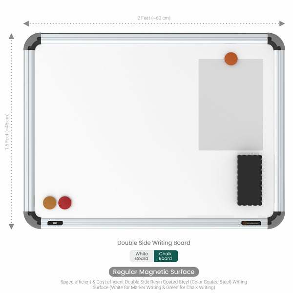 Iris Double Side Magnetic Writing Board 1.5x2 (P01) | MDF Core