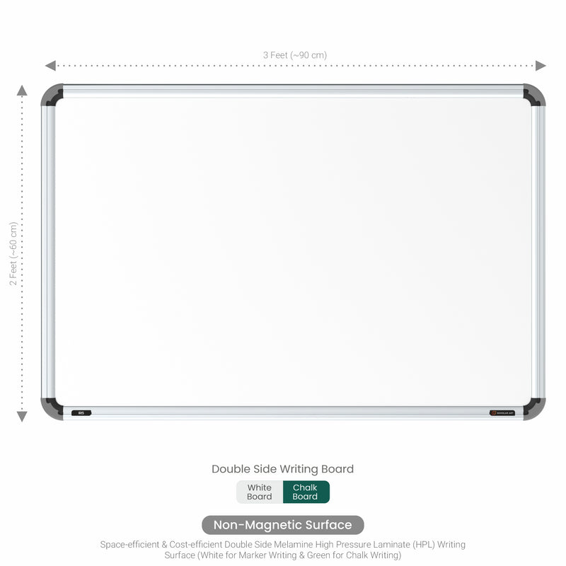 Iris Dual Side Non-magnetic Writing Board 2x3 (P01) | MDF Core