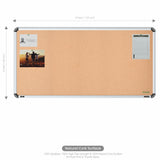 Iris Pin-up Display Board 2x4 (Pack of 2) - Natural Cork