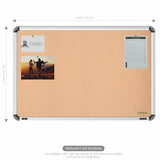 Iris Pin-up Display Board 2x3 (Pack of 4) - Natural Cork