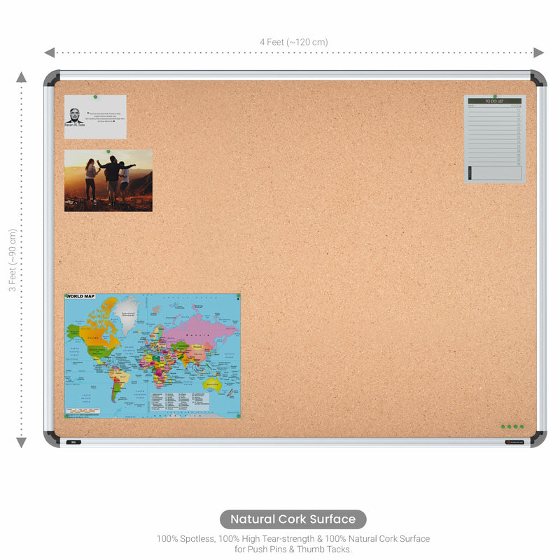 Iris Pin-up Display Board 3x4 (Pack of 4) - Natural Cork