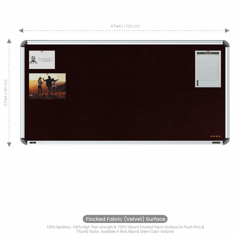 Iris Pin-up Display Board 2x4 (Pack of 1) - Red Color
