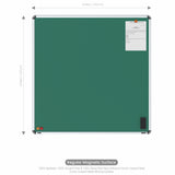 Iris Magnetic Chalkboard 4x4 (Pack of 4) with MDF Core