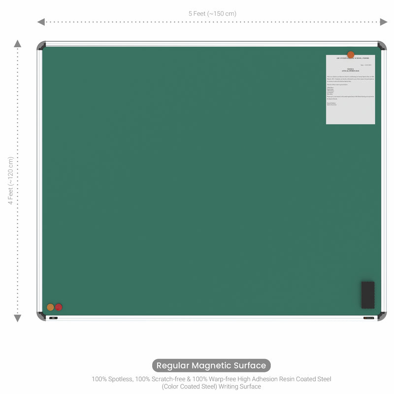 Iris Magnetic Chalkboard 4x5 (Pack of 1) with MDF Core