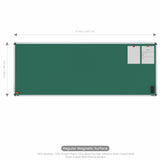 Iris Magnetic Chalkboard 3x8 (Pack of 2) with MDF Core