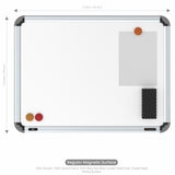 Iris Magnetic Whiteboard 1.5x2 (Pack of 2) with MDF Core
