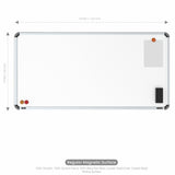 Iris Magnetic Whiteboard 2x4 (Pack of 1) with MDF Core