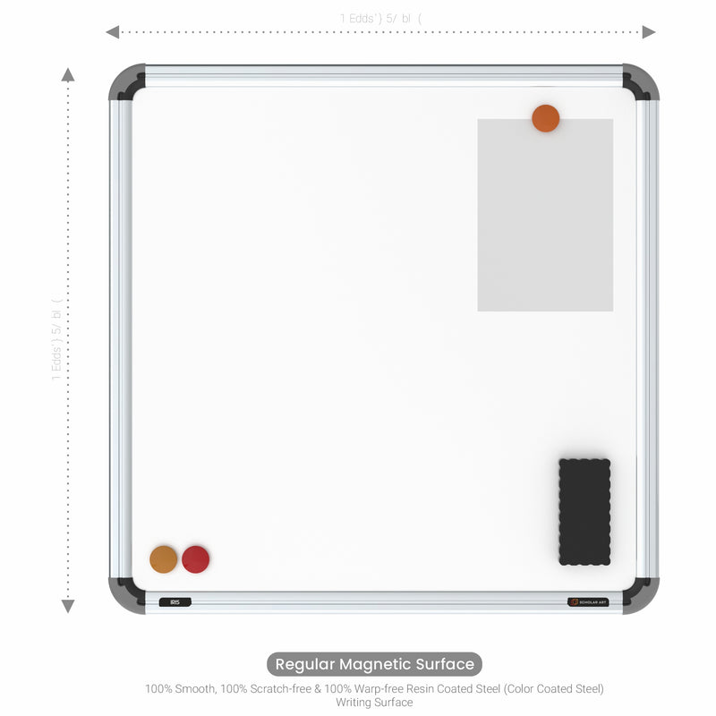 Iris Magnetic Whiteboard 2x2 (Pack of 2) with MDF Core