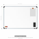 Iris Magnetic Whiteboard 2x3 (Pack of 1) with MDF Core