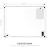 Iris Magnetic Whiteboard 3x4 (Pack of 2) with MDF Core
