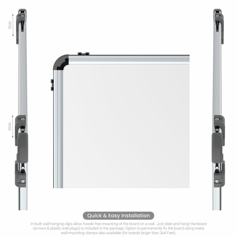 Iris Magnetic Whiteboard 3x6 (Pack of 2) with MDF Core