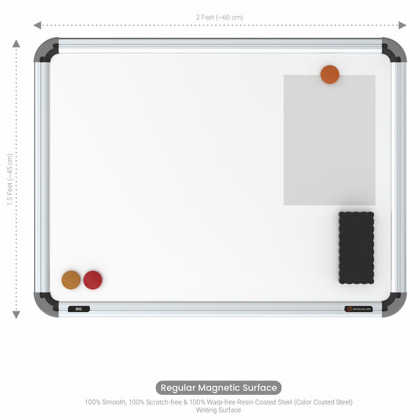 Iris Magnetic Whiteboard 1.5x2 (Pack of 1) with PB Core