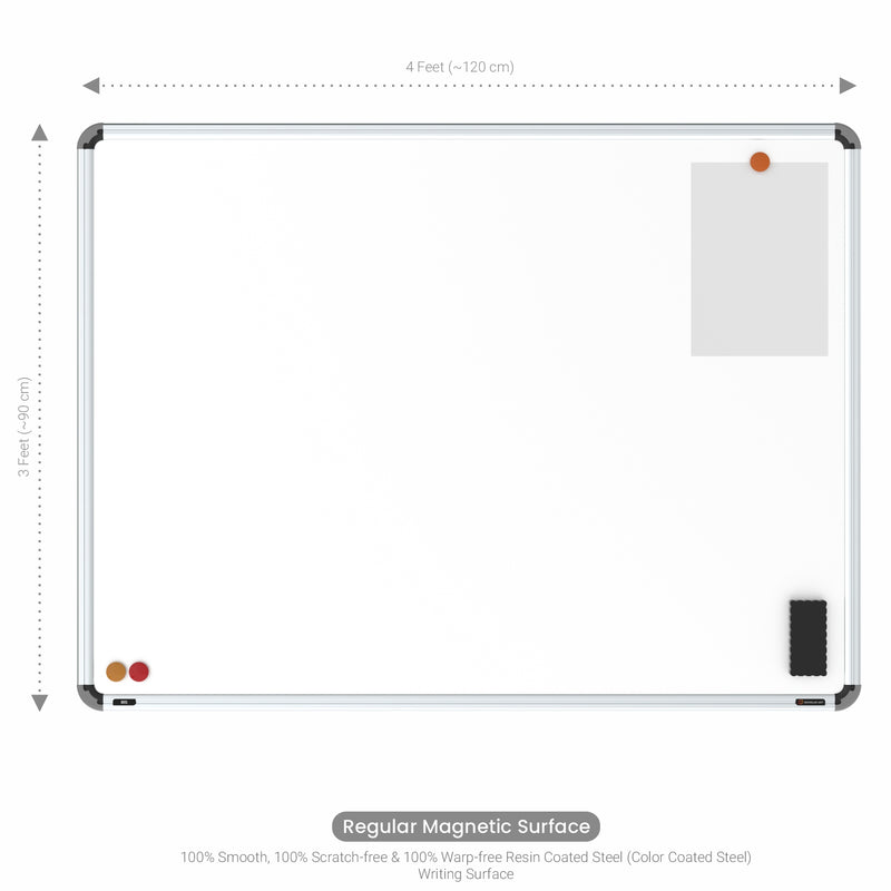 Iris Magnetic Whiteboard 3x4 (Pack of 1) with PB Core