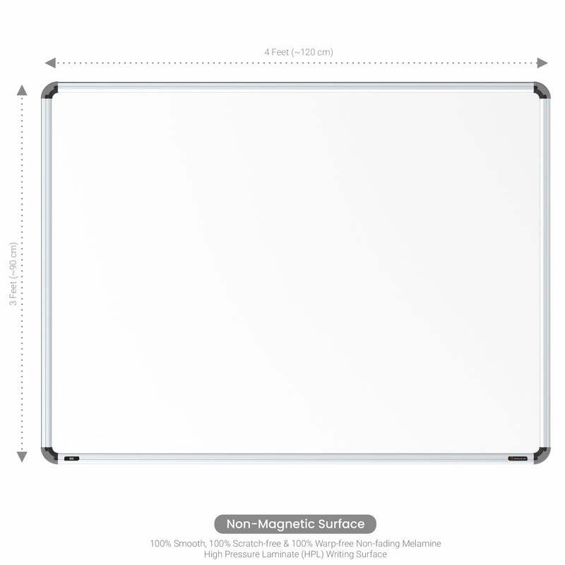 Iris Non-magnetic Whiteboard 3x4 (Pack of 2) with EPS Core