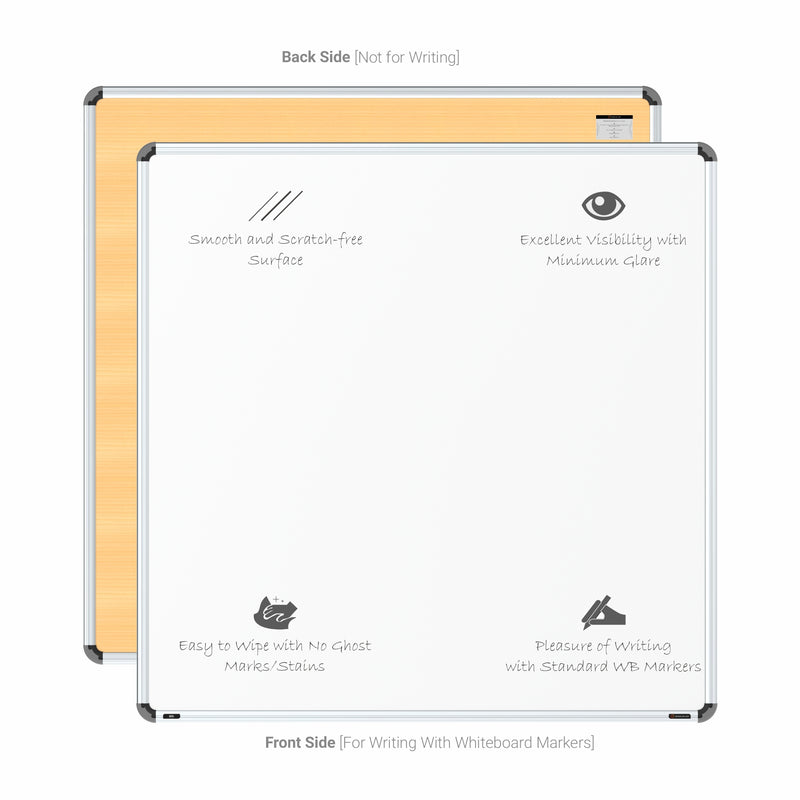 Iris Non-magnetic Whiteboard 4x4 (Pack of 1) with HC Core
