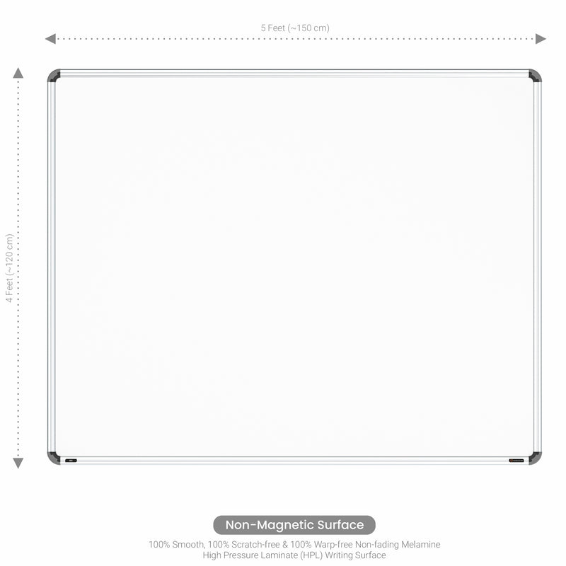 Iris Non-magnetic Whiteboard 4x5 (Pack of 2) with HC Core