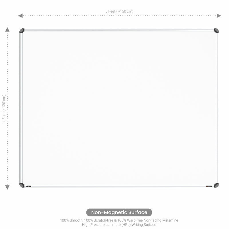 Iris Non-magnetic Whiteboard 4x5 (Pack of 4) with HC Core