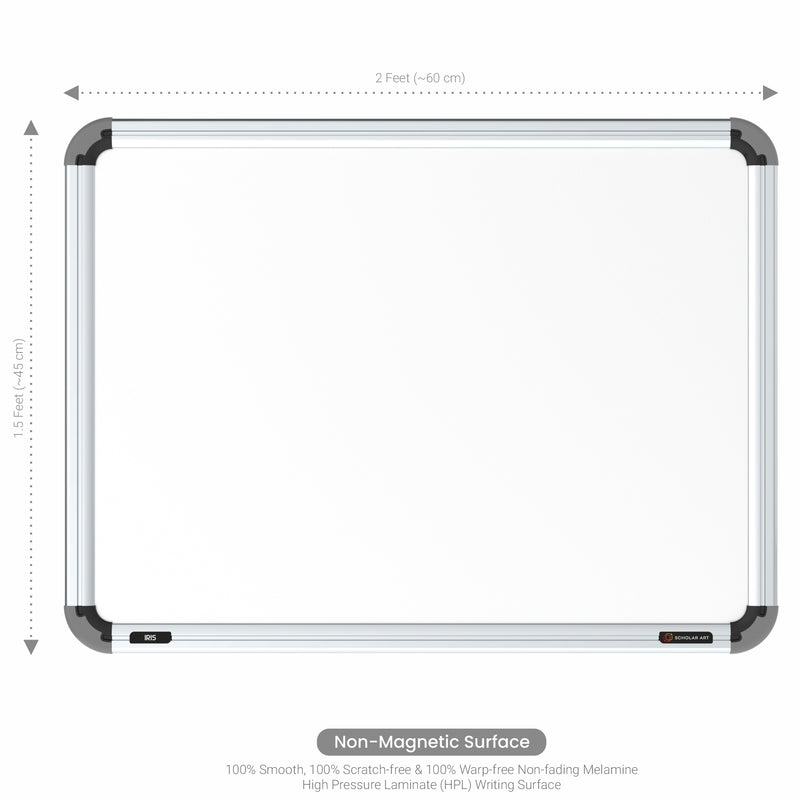 Iris Non-magnetic Whiteboard 1.5x2 (Pack of 2) with HC Core