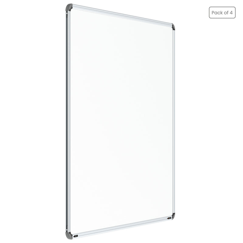 Iris Non-magnetic Whiteboard 4x4 (Pack of 4) with MDF Core