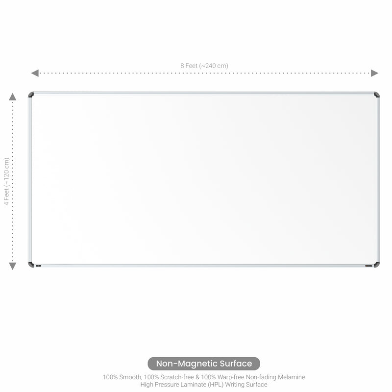 Iris Non-magnetic Whiteboard 4x8 (Pack of 1) with MDF Core