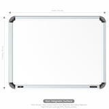 Iris Non-magnetic Whiteboard 1.5x2 (Pack of 4) with MDF Core