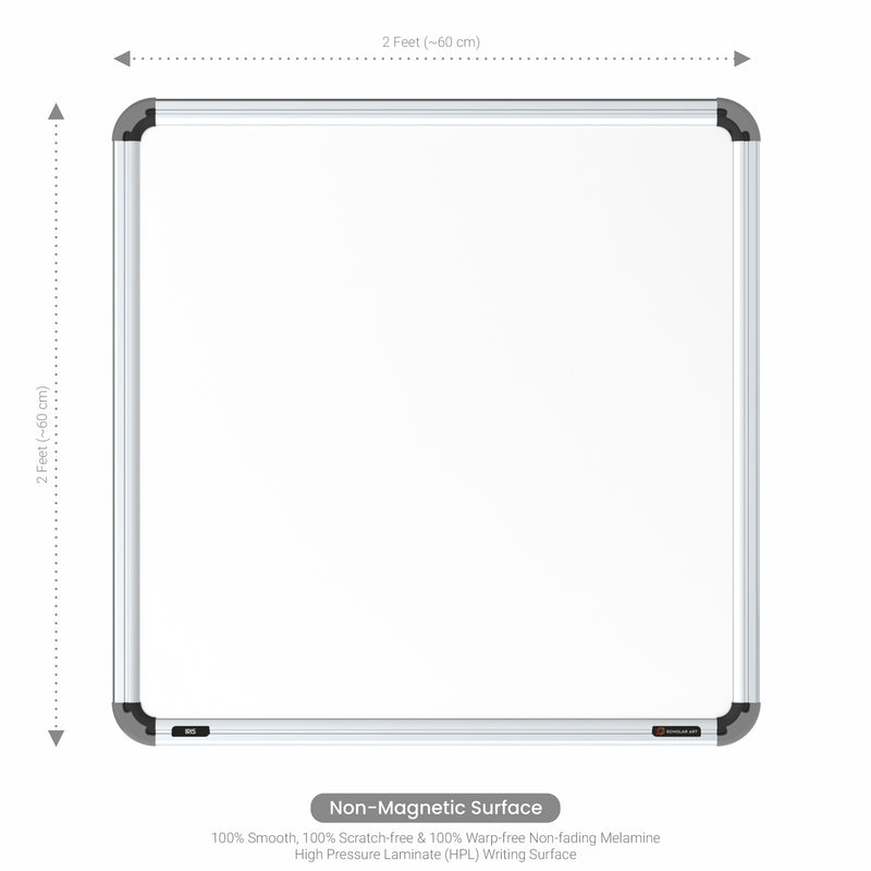 Iris Non-magnetic Whiteboard 2x2 (Pack of 2) with MDF Core