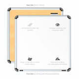Iris Non-magnetic Whiteboard 2x2 (Pack of 4) with MDF Core