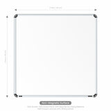 Iris Non-magnetic Whiteboard 3x3 (Pack of 1) with MDF Core