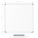 Iris Non-magnetic Whiteboard 4x4 (Pack of 2) with PB Core