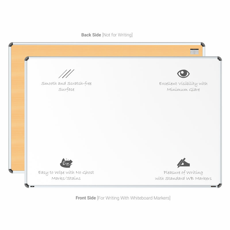 Iris Non-magnetic Whiteboard 4x6 (Pack of 4) with PB Core