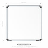 Iris Non-magnetic Whiteboard 2x2 (Pack of 4) with PB Core