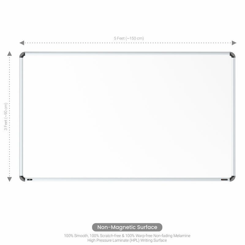 Iris Non-magnetic Whiteboard 3x5 (Pack of 4) with PB Core