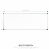 Iris Non-magnetic Whiteboard 3x8 (Pack of 1) with PB Core