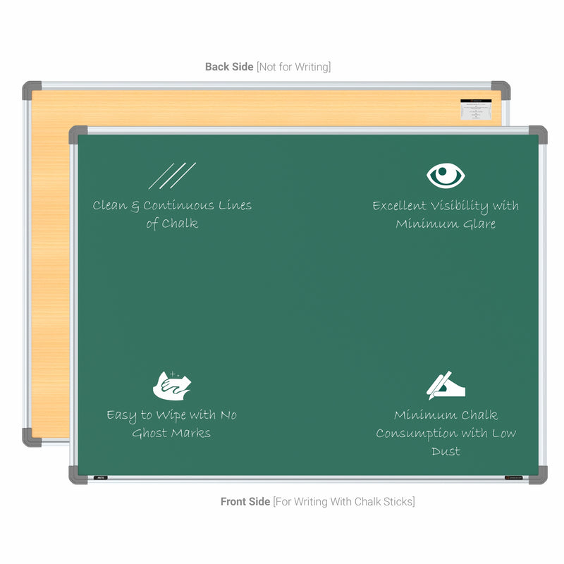 Metis Non-magnetic Chalkboard 3x4 (Pack of 4) with EPS Core