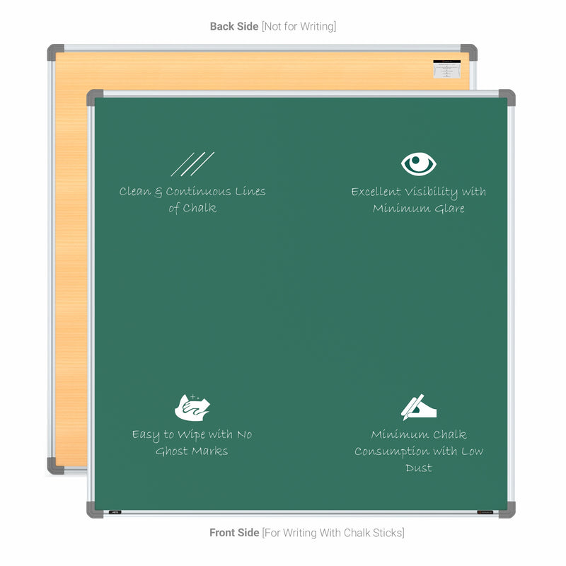 Metis Non-magnetic Chalkboard 4x4 (Pack of 1) with HC Core