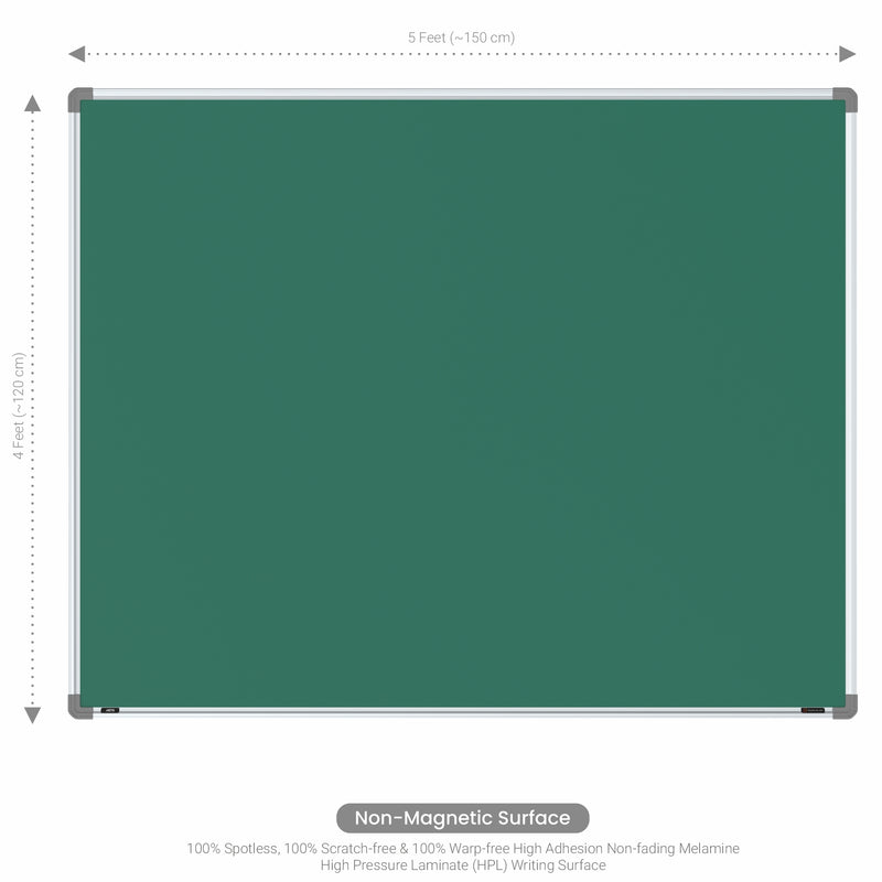 Metis Non-magnetic Chalkboard 4x5 (Pack of 2) with HC Core