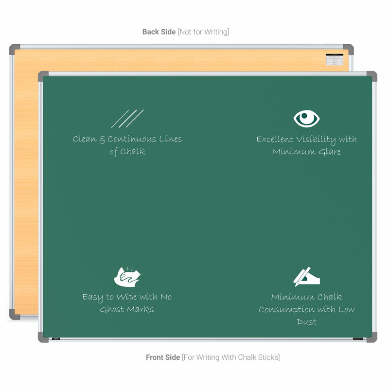 Metis Non-magnetic Chalkboard 4x5 (Pack of 4) with HC Core