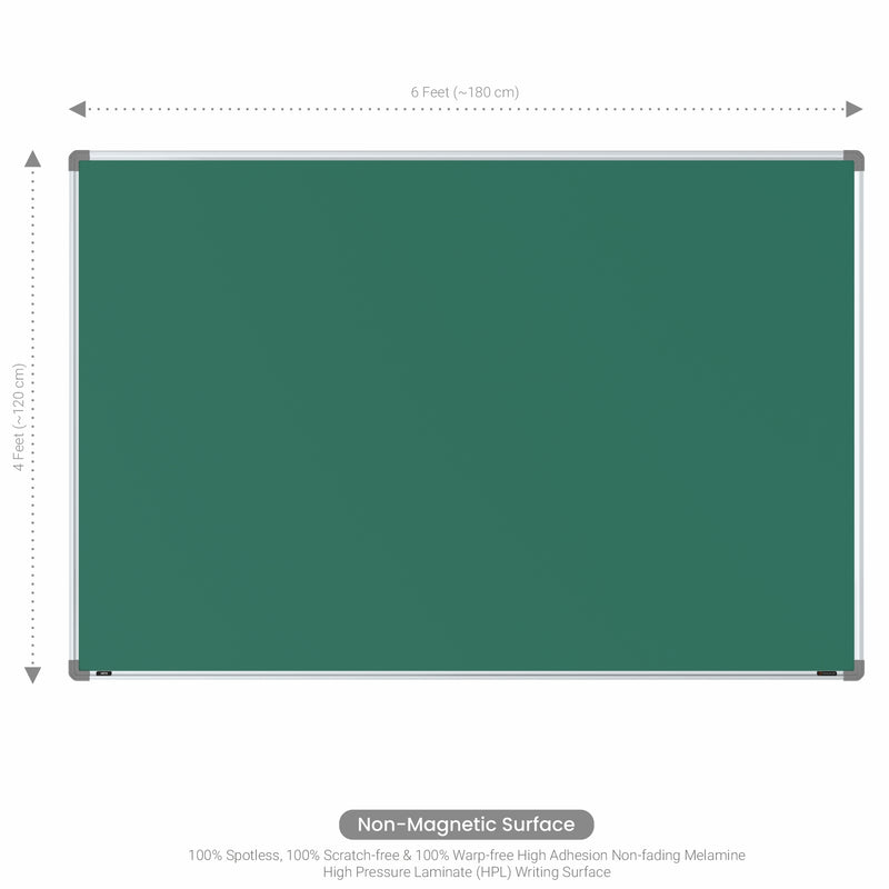 Metis Non-magnetic Chalkboard 4x6 (Pack of 4) with HC Core