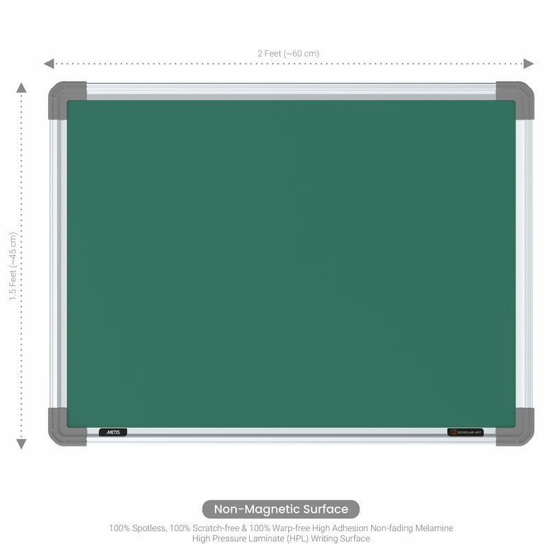 Metis Non-magnetic Chalkboard 1.5x2 (Pack of 2) with HC Core