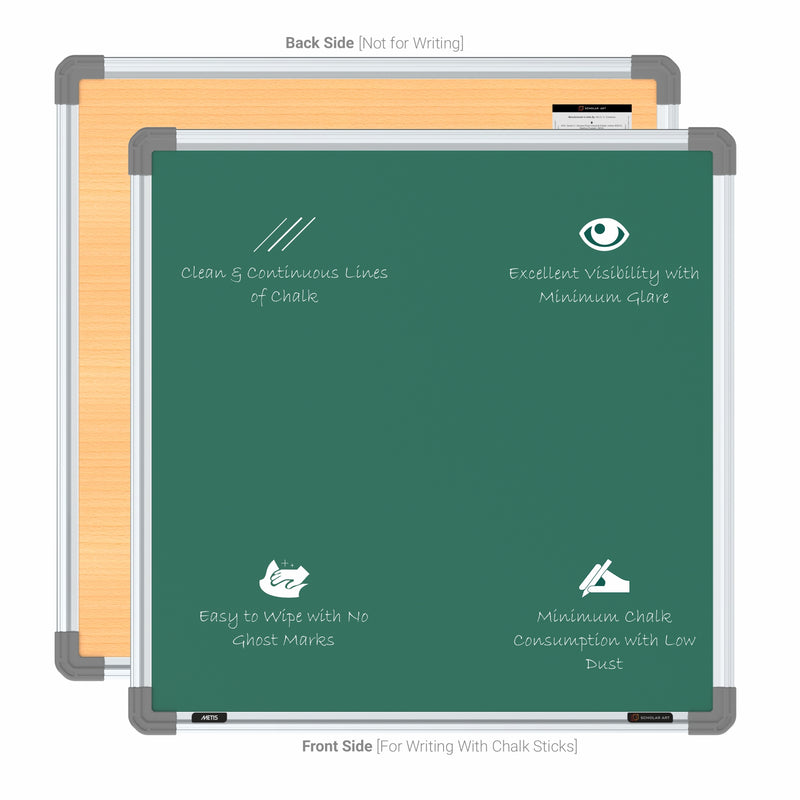 Metis Non-magnetic Chalkboard 2x2 (Pack of 1) with HC Core