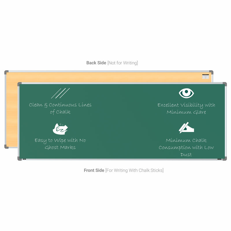 Metis Non-magnetic Chalkboard 3x8 (Pack of 4) with HC Core