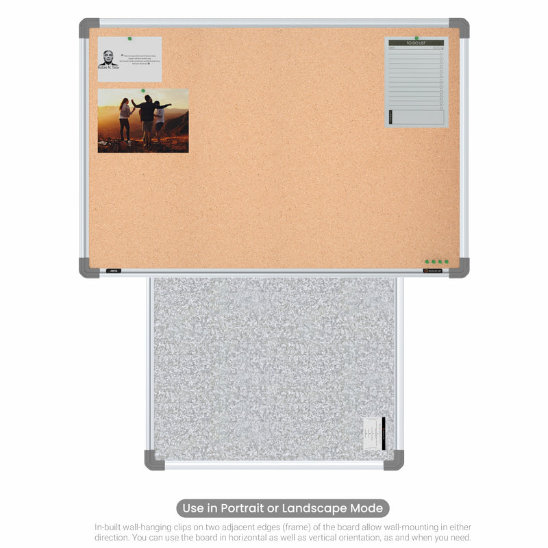 Metis Economy Cork Pin-up Display Board with Lightweight Aluminium Frame & Soft Board Core