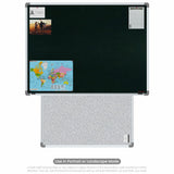 Metis Economy Flocked Fabric (Velvet) Pin-up Display Board with Lightweight Aluminium Frame & Soft Board Core (Green)