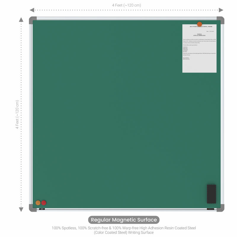 Metis Magnetic Chalkboard 4x4 (Pack of 4) with HC Core