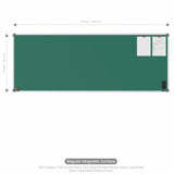 Metis Magnetic Chalkboard 3x8 (Pack of 2) with HC Core