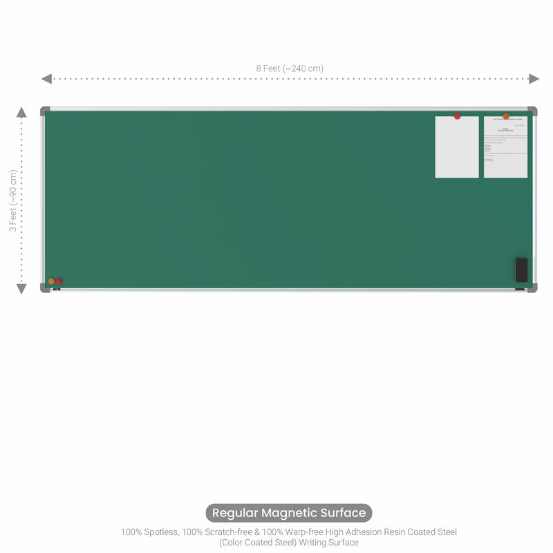 Metis Magnetic Chalkboard 3x8 (Pack of 2) with HC Core
