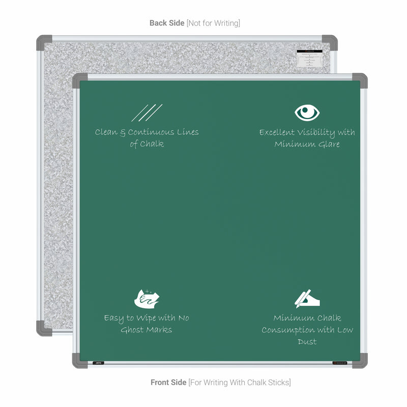 Metis Magnetic Chalkboard 3x3 (Pack of 2) with HC Core