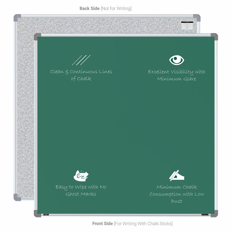 Metis Magnetic Chalkboard 4x4 (Pack of 1) with PB Core